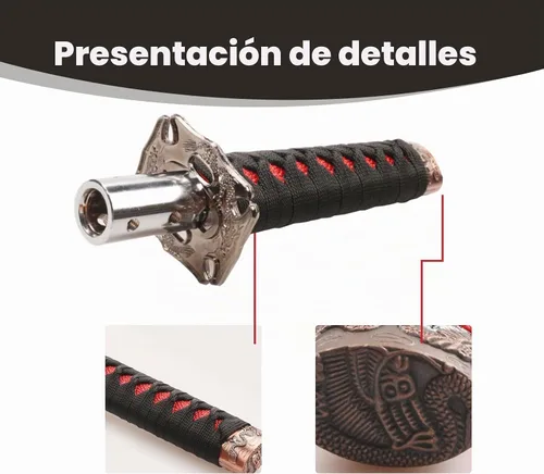 Vista 3 de 1 cabezal de cambio Katana Samurai para automóvil, funda protectora para perilla de palanca de cambios de 6.1 pulgadas con 4 adaptadores, palanca