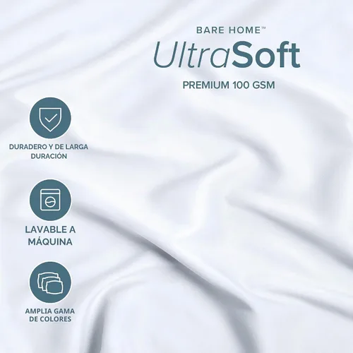 Vista 2 de Bare Home Sábana bajera ajustable individual - 1800 ultrasuave