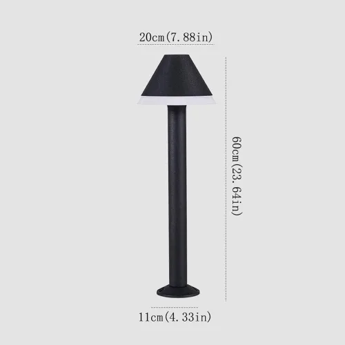 Vista 2 de Luces de poste para exteriores, paraguas, lámpara LED de hierba de aluminio con forma de enchufe simple y creativo, par de iluminación al aire libre