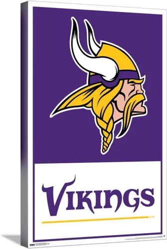 Vista 5 de Trends International NFL Minnesota Vikings - Póster de pared en lienzo con logotipo 21