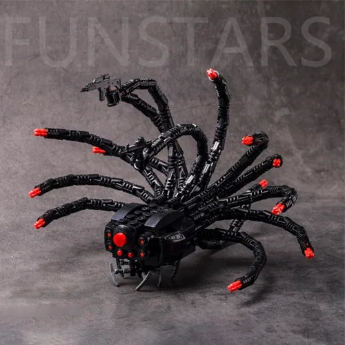 Vista 5 de Aetheria MOC - Robot centinela con tentáculos, juego de construcción de películas de ciencia ficción, escenas de batalla, bloques de construcción