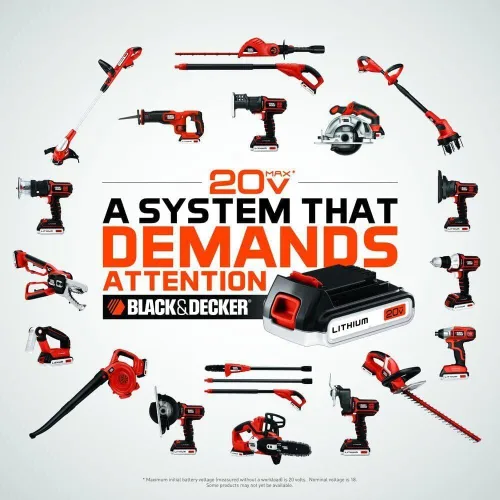 Vista 6 de BLACK+DECKER LBXR20-OPE2 Batería de 20 voltios de ion de litio, inalámbrica, 2