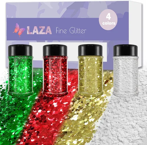 Vista 12 de Laza Polvo de Purpurina Ultra Fino, 4 Colores 320ml Purpurina para Manualidades Lentejuelas, Purpurina Extra Fina Violeta Amethyst PET para Resina