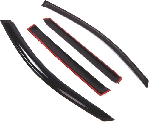 Vista 2 de Visor de ventana compatible con Porsche Cayenna 2003-2010, DGWV2-734, deflector de montaje exterior, protector de lluvia, humo oscuro, juego de 4