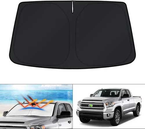 Vista 21 de KUST - Parasol plegable para parabrisas para BMW X1 E84, accesorios 2011 2012 2013 2014 2015, protector de visera de sol ajustable que bloquea