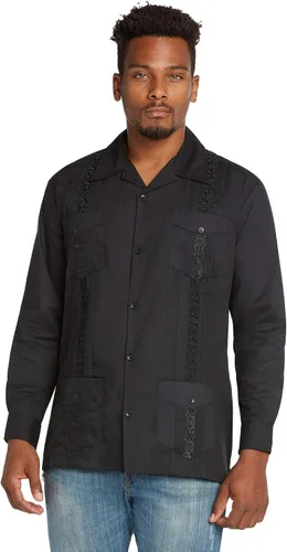 Vista 8 de 9 Crowns Essentials Guayabera - Camisa con botones para hombre