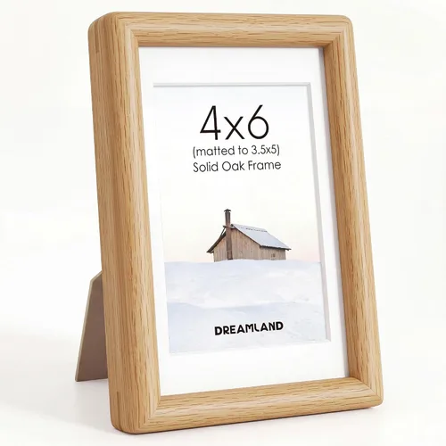 Vista 36 de Dreamland Portarretratos de madera natural de 4 x 6 pulgadas mate a 3.5 x 5 pulgadas, marco de fotos de madera de wengué maciza, hecho a mano