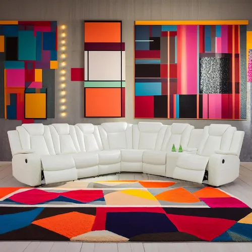 Vista 17 de Ritz Power - Juego de sala de estar reclinable con LED para sala de estar, dormitorio, casa de invitados, sala de juegos, Airbnb, apartamento