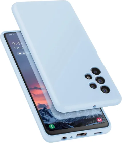 Vista 9 de Diseñada para Galaxy A32 5G, silicona líquida de goma de gel a prueba de golpes, forro de tela de microfibra suave, compatible con Galaxy A32 5G