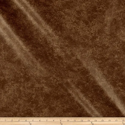 Vista 2 de Faux Leather Buffalo Brown Print, Fabric by the Yard
