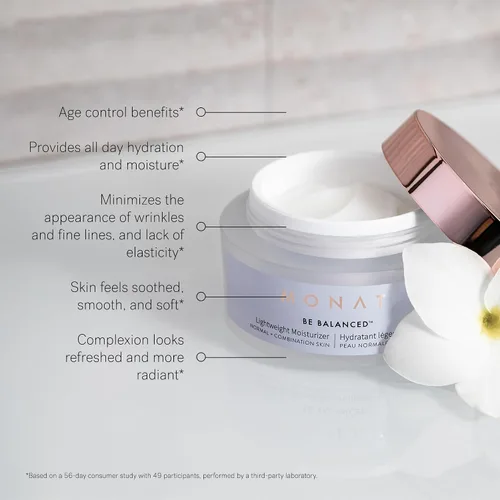 Vista 3 de MONAT Be Balanced - Hidratante ligero - Hidratante facial restaurador y suavizante con ácido hialurónico. Crema facial hidratante ligera para rutina