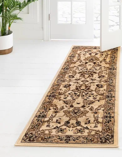 Vista 15 de Unique Loom Sialk Hill Collection - Alfombra de área Washington (6' 1" x 9' Rectángulo Burdeos/Crema)