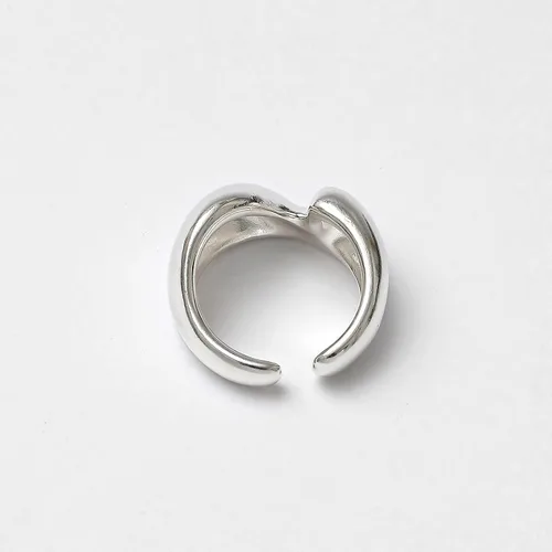 Vista 192 de Anillo de plata de ley 925, minimalista, ajustable, hecho a mano, para mujeres y niñas