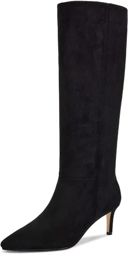 Vista 15 de wetkiss Botas altas hasta la rodilla para mujer, con tacón de gatito y diseño de punta puntiaguda, clásicas y sexys