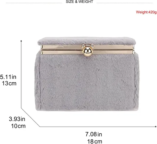 Vista 2 de Fawziya - Bolsos de embrague de piel linda para mujer bolsos de noche y embragues