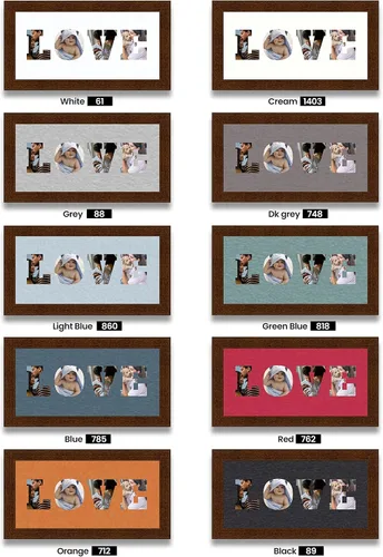 Vista 5 de Marco de fotos personalizado con nombre, tapete hecho a medida para cualquier palabra, nombre, letra de tu elección, collage de fotos