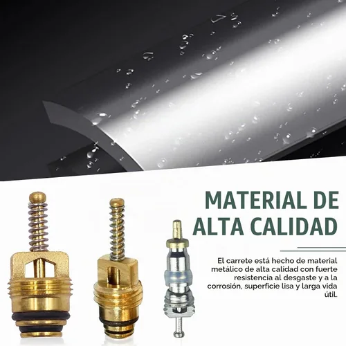 Vista 5 de Kit de 7 unidades de núcleo de válvula de aire acondicionado para automóvil, núcleos de vástago de válvula de refrigeración de A/C, tapas de puerto