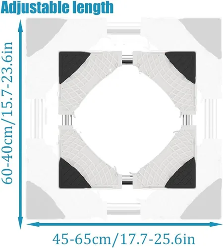Vista 3 de Soportes para lavadora y secadora, base de soporte para lavadora, base ajustable para electrodomésticos, carga máxima, 770 libras/771.6 lbs