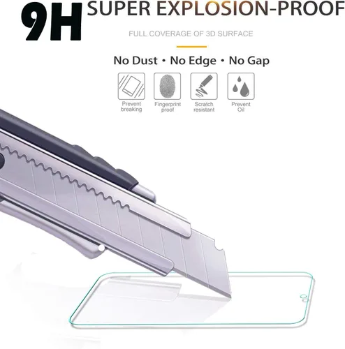 Vista 3 de Paquete de 3 protectores de pantalla de vidrio templado para Motorola Moto E (2020), antiarañazos, sin burbujas