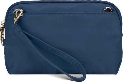Vista 5 de Travelon Bolso cruzado convertible a medida antirrobo para mujer, Zafiro, talla única , Travelon Bolso cruzado convertible a medida antirrobo