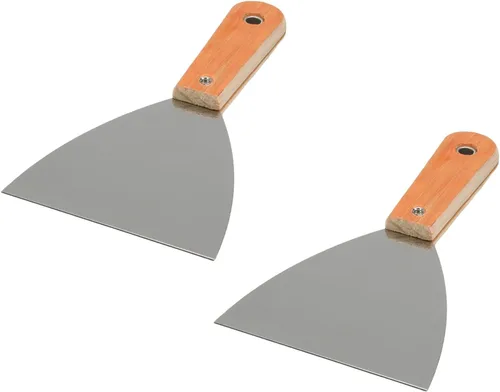 Vista 8 de Raspador de masilla de 1 pulgada, cuchillos de masilla rígidos de acero Cr-V con mango de madera, 2