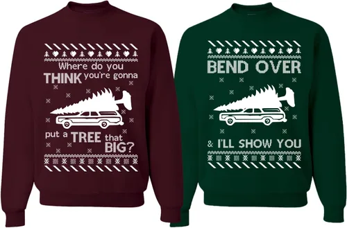 Vista 23 de Wild Bobby Why is The Carpet All Wet Todd Margo - Sudaderas con gráfico de Navidad para parejas