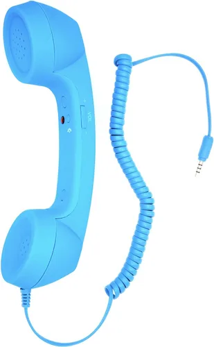 Vista 13 de Auricular retro de 3.5mm para teléfono celular Micrófono receptor para iPhone iPad teléfonos móviles smartphone (negro)