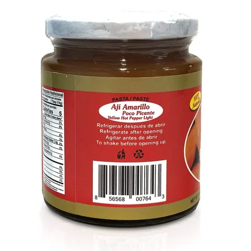 Vista 3 de PeruChef Pasta Aji Amarillo Poco Picante Pasta ligera de pimiento picante amarillo peruano, 8 onzas