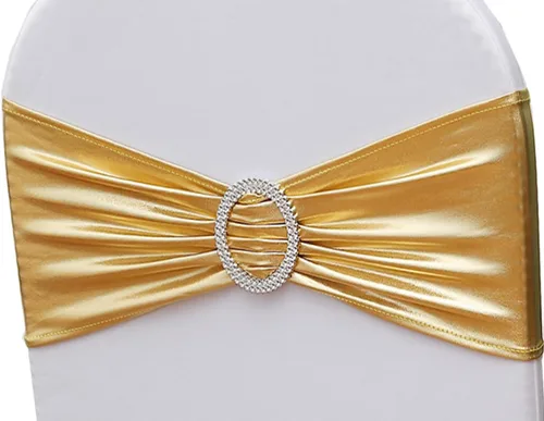 Vista 8 de Paquete de 50 bandas para sillas color verde salvia, bandas elásticas para sillas deslizantes, lazos para bodas, fiestas, baby shower, eventos