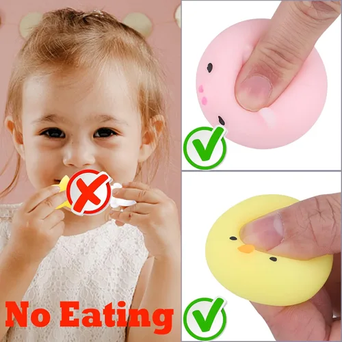 Vista 3 de 36 juguetes esponjosos para niños, mini juguetes para aliviar el estrés para recuerdos de fiesta, juguetes Mochi para niños, premios de aula, regalo