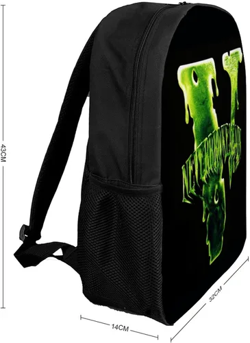 Vista 2 de MVNIORD Mochila de moda 17IN con estampado 3D para campamento, mochila de viaje, Verde