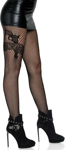Vista 10 de Leg Avenue Women's Dark Alternative Fishnet Tights multicolor/fantasía (Barbed Wire)