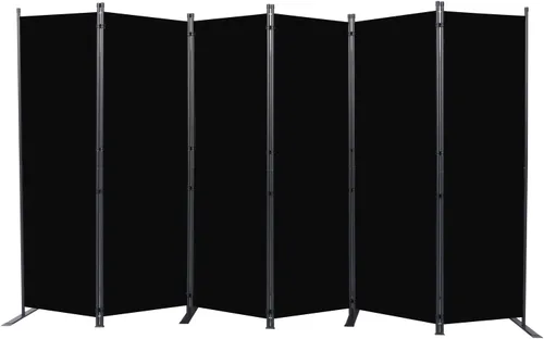 Vista 18 de Divisor de habitación portátil de 6 pies y pantallas de privacidad plegables, divisor de tela de 102 pulgadas de ancho para separación