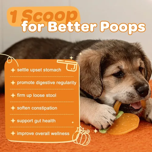 Vista 3 de ZEBORA Calabaza para perros – Fibra natural para perros y gatos, manzana, probióticos para perros para la salud digestiva, favorecer deposiciones