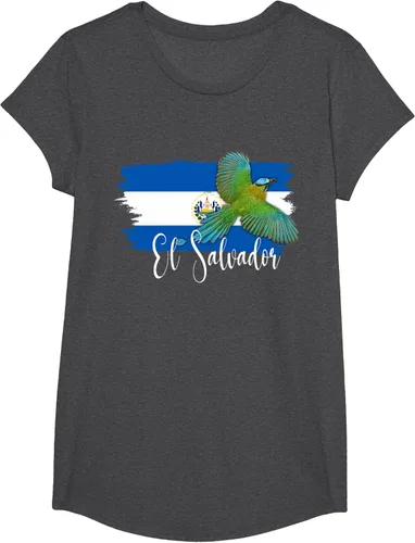 Vista 47 de Camiseta con la bandera de El Salvador, mapa de El Salvador, camiseta de Salvador para mujer, Negro