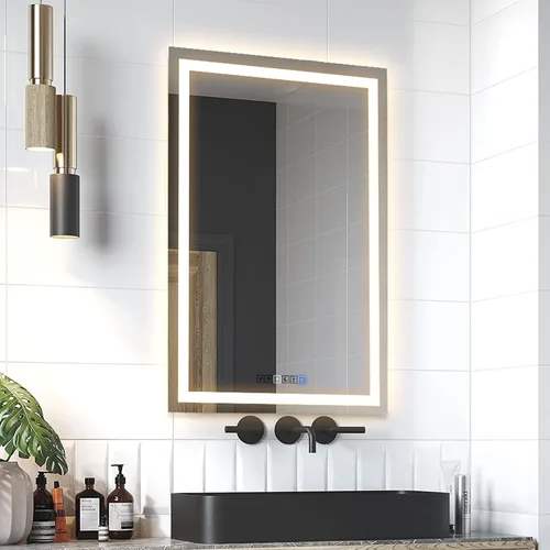 Vista 15 de Espejo LED de longitud completa de 19 x 59 pulgadas para baño con 3 modos de color, atenuador táctil, tocador iluminado de pie o montaje en pared