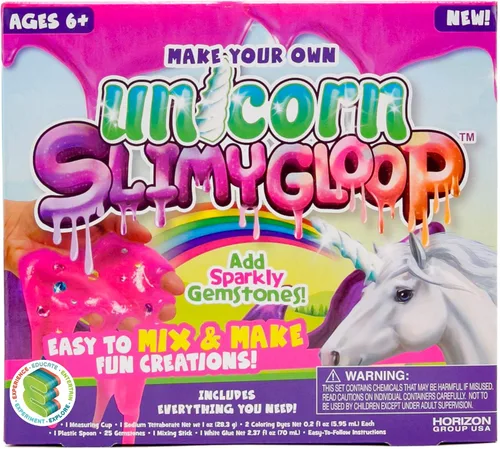 Vista 9 de SLIMYGLOOP crea tu propio kit de sirena por Horizon Group USA, mezcla y crea estiramiento, esponjoso, pegajoso, masilla, lentejuelas brillantes