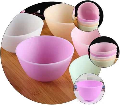 Vista 7 de Ciieeo Mascarilla facial de silicona para el cuidado de la piel, cuenco de mezcla facial, cuencos de colores reutilizables, cuencos de preparación