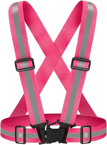 Vista 15 de High Visibility Reflective Vest Safety Vest Running Reflective Gear Adjustable Reflective Vest for Walking,Jogging,Hiking,Night Cycling