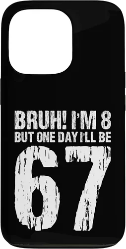 Vista 10 de Bruh I'm 8 But One-Day I'll Be 67 Retro 8th Birthday Kids Case for iPhone 17