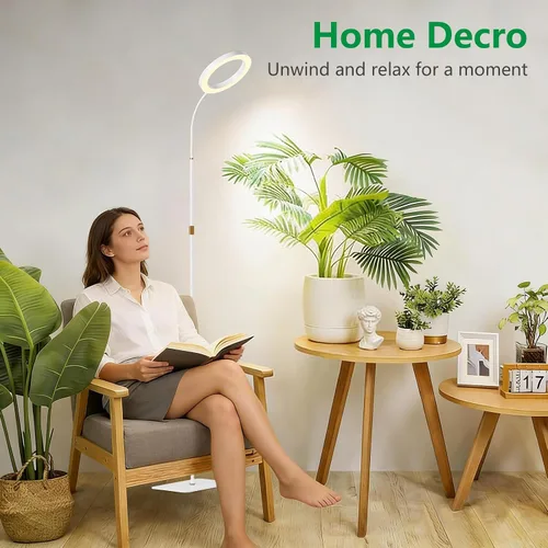 Vista 4 de Luces de cultivo de suelo de espectro completo de 68 pulgadas para Blanco - Doble cabeza de pie