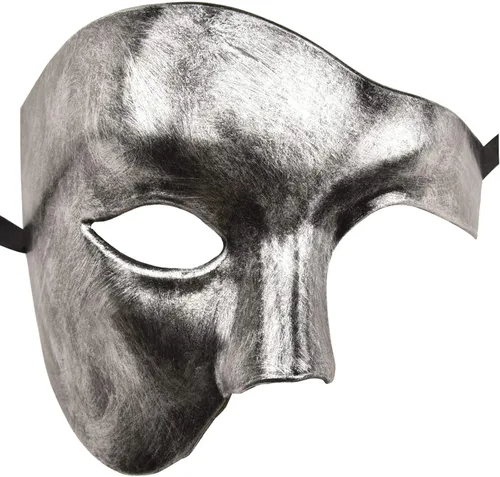 Vista 8 de KEFAN Máscara para hombre de mascarada, máscara de media cara del fantasma de la ópera