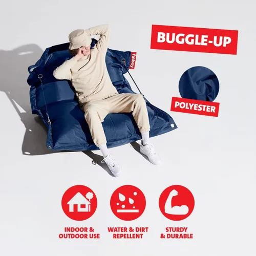 Vista 4 de Fatboy Buggle-Up - Sillón puff color azul oscuro