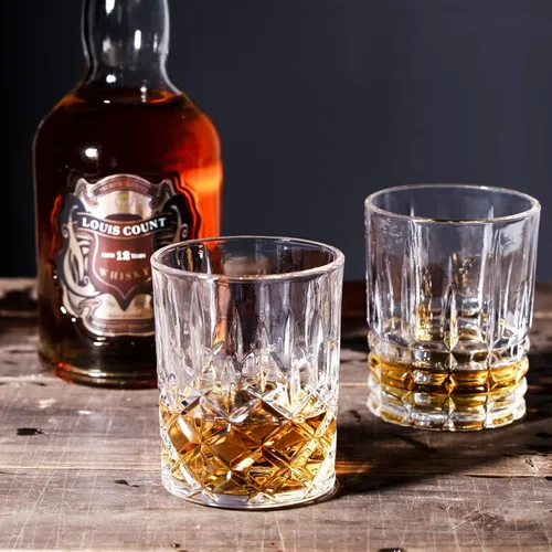 Vista 6 de Old Fashioned - Vasos de cóctel – Juego de 6 vasos de whisky – Vodka Bourbon Scotch Liquor – Juego de vasos de bar de 10 onzas