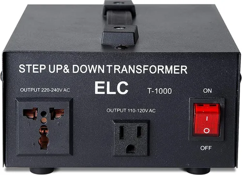 Vista 4 de Transformador de voltaje para aumentar o disminuir la tensión. 110 v/220 v, circuito de bloqueo de protección, de la marca ELC