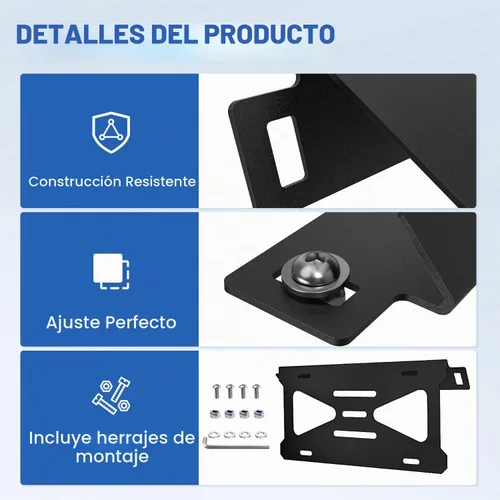 Vista 5 de Nilight Soporte de placa frontal para Ford Bronco de 2/4 puertas 2021 2022 2023 2024 2025 Soporte de montaje de placa de matrícula de acero