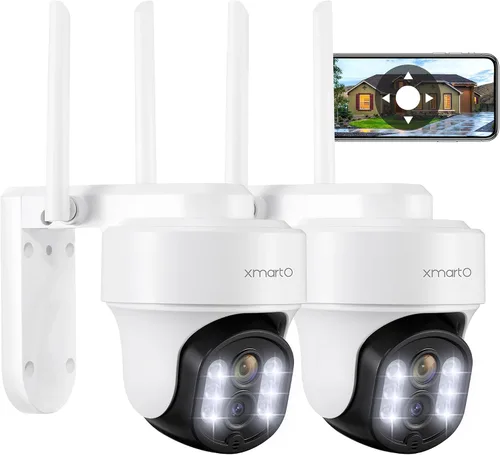 Vista 10 de xmartO Cámara de seguridad para el hogar PTZ de doble lente con zoom 10X