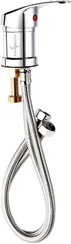 Vista 6 de Salon Shampoo Bowl Faucet Chrome, 1/2" NPT, 19.68" manguera, caliente