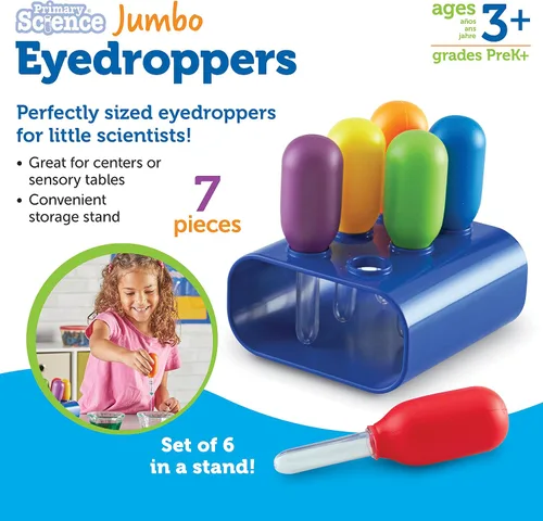 Vista 11 de Learning Resources goteros jumbo - experimentos científicos para niños, juguetes sensoriales para mesa de agua, herramientas para niños pequeños