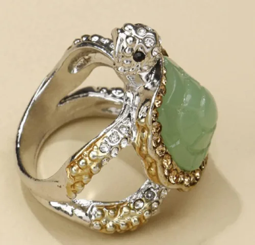 Vista 4 de Awmnjtmgpw - Anillo de plata de ley 925 con diseño innovador de tortuga pequeña diseño de ola de playa para vacaciones joyería preciosa talla 5-11